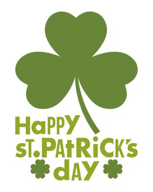 Mutlu Aziz Patrick Günleri. Geleneksel İrlanda tatili. Yıllığı 17 Mart 'ta kutlayın. Yonca ve yonca yaprakları. Yeşil ve turuncu parti tasarımı. İrlanda rengi. Poster, kart, afiş ve geçmiş. Vektör