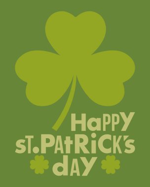 Mutlu Aziz Patrick Günleri. Geleneksel İrlanda tatili. Yıllığı 17 Mart 'ta kutlayın. Yonca ve yonca yaprakları. Yeşil ve turuncu parti tasarımı. İrlanda rengi. Poster, kart, afiş ve geçmiş. Vektör