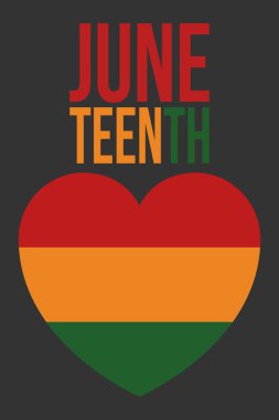 Haziran Bağımsızlık Günü 'nde. Özgürlük ya da Özgürlük Günü. Yıllık Amerikan bayramı, 19 Haziran 'da kutlandı. Afro-Amerikan tarihi ve mirası. Poster, tebrik kartı, afiş ve geçmiş. Vektör