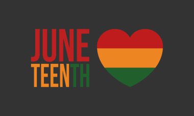 Haziran Bağımsızlık Günü 'nde. Özgürlük ya da Özgürlük Günü. Yıllık Amerikan bayramı, 19 Haziran 'da kutlandı. Afro-Amerikan tarihi ve mirası. Poster, tebrik kartı, afiş ve geçmiş. Vektör