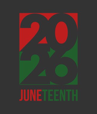 Haziran Bağımsızlık Günü 'nde. Özgürlük ya da Özgürlük Günü. Yıllık Amerikan bayramı, 19 Haziran 'da kutlandı. Afro-Amerikan tarihi ve mirası. Poster, tebrik kartı, afiş ve geçmiş. Vektör