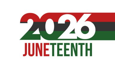 Haziran Bağımsızlık Günü 'nde. Özgürlük ya da Özgürlük Günü. Yıllık Amerikan bayramı, 19 Haziran 'da kutlandı. Afro-Amerikan tarihi ve mirası. Poster, tebrik kartı, afiş ve geçmiş. Vektör