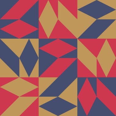 Geleneksel Geometrik Kabile Motifleri ve Sıcak Toprak Tonları ile Etnik Halk Düzeni Arkaplanı. İllüstrasyon sanatı. Vektör