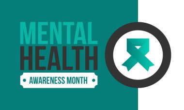 Mayıs 'ta Akıl Sağlığı Bilinci Ayı. Birleşik Devletler 'de yıllık kampanya. Akıl sağlığıyla ilgili farkındalığı arttırıyorum. Kontrol ve koruma. Önleme kampanyası. Tıbbi sağlık hizmeti tasarımı. Vektör illüstrasyonu