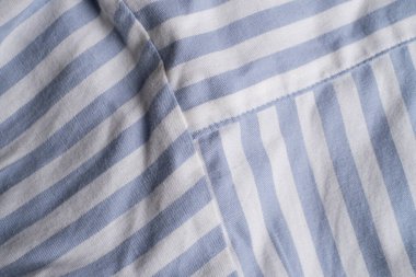 Açık Mavi ve Beyaz Çizgili Pamuk Kumaş Dokusunun Arkaplanı