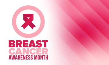 Meme Kanseri Farkındalığı Ayı. Pembe Ekim. Pembe kurdele. Kadın sağlık hizmetleri. Yıllık kutlama. Sağlık konsepti. Kız dayanışması. Kanseri önleme. Kadın hastalıkları. Poster, afiş ve arkaplan. Vektör