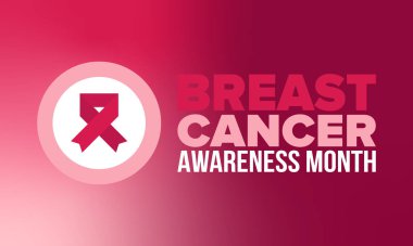 Meme Kanseri Farkındalığı Ayı. Pembe Ekim. Pembe kurdele. Kadın sağlık hizmetleri. Yıllık kutlama. Sağlık konsepti. Kız dayanışması. Kanseri önleme. Kadın hastalıkları. Poster, afiş ve arkaplan. Vektör