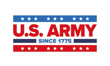 Amerikan Bayrak Renkleri 'nde Yıldız ve Çizgili Vatansever Amerikan Ordusu Grafiği. Vektör