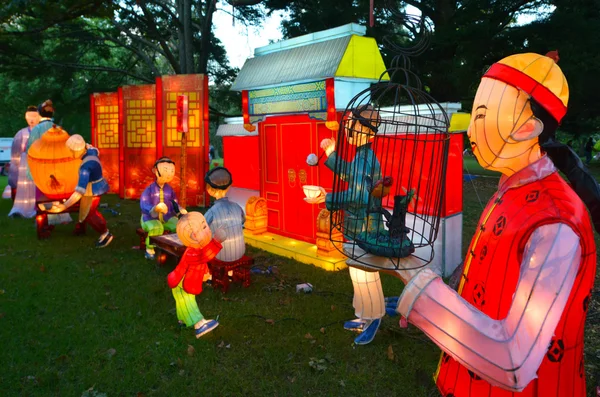 Lanterne del drago cinese fatte a mano a Auckland Lantern Festival — Foto Stock