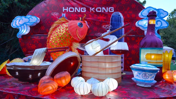 Handmade Chinese Dragon lanterns in Auckland Lantern Festival — Stock Photo, Image