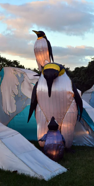 Lanterne del drago cinese fatte a mano a Auckland Lantern Festival — Foto Stock