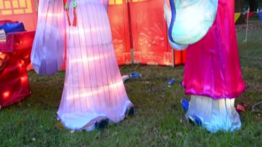 Chinese couple lanterns in Auckland Lantern Festival