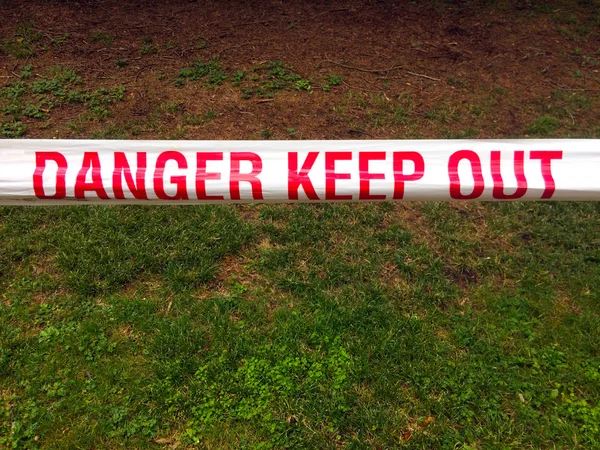 Danger Keep Out - Tape sign — Stock Photo, Image