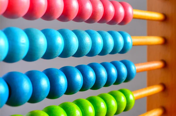 Chinese calculator with colorful beads — Stock Photo, Image