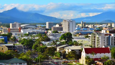 Aerial view of Cairns Queensland Australia clipart