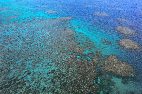 Luftaufnahme von Moorkorallenriffen Cairns - großes Barriereriff que — Stockfoto