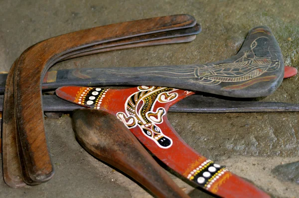 Indigenous Australia Boomerangs — стокове фото