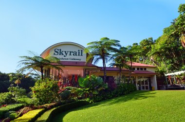 Skyrail yağmur ormanları teleferik Barron Gorge Ulusal Parkı Que yukarıda