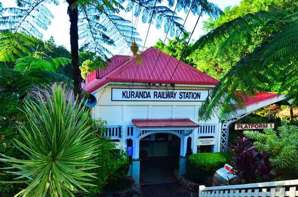 สถานีรถไฟ Kuranda ในควีนแลนด์ ออสเตรเลีย — ภาพถ่ายสต็อก