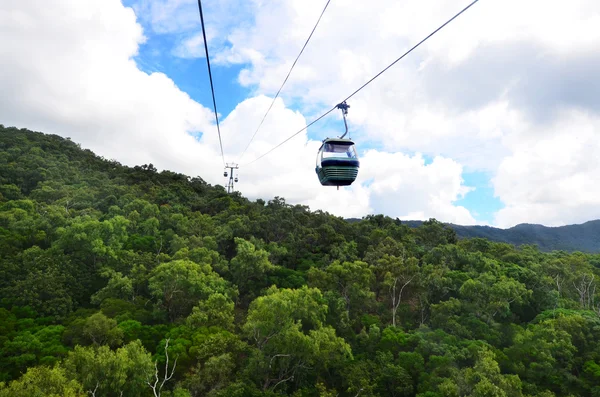 Skyrail Rainforest Cableway por encima del Parque Nacional Barron Gorge Que — Foto de Stock