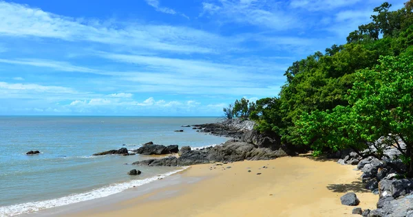 Queensland au Pasifik Okyanusu üzerinde vahşi bir plaj manzara — Stok fotoğraf