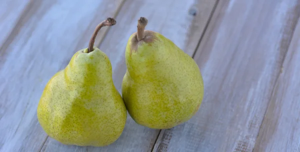 Two green Pears — Stock Photo, Image