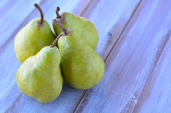 Four green Pears — Stock Photo, Image