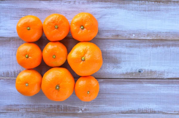 Mandarina naranjas planas laico — Foto de Stock