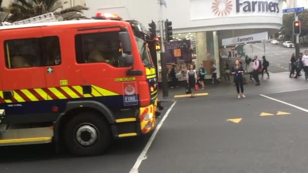 Nouvelle-Zélande camion de secours incendie — Video