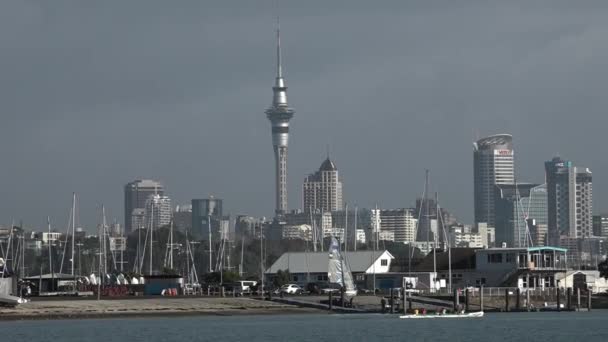 Auckland manzarası Yeni Zelanda — Stok video