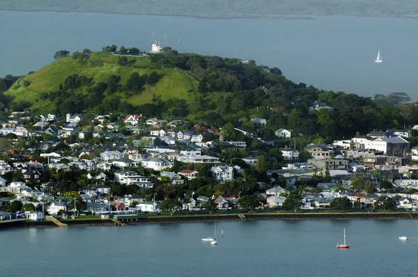 Letecký pohled na Mount Victoria Devonport Auckland na Novém Zélandu — Stock fotografie
