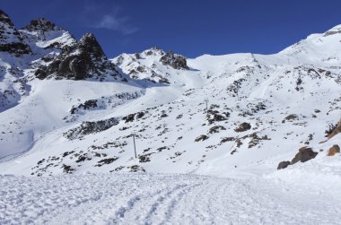 Ski lift Mount Ruapehu Kayak alanının üst