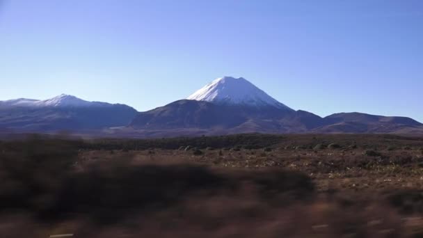 Tongariro Nationaal Park Mount Ruapehu — Stockvideo