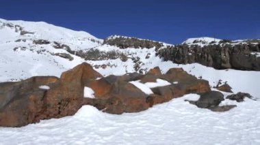 Kar cap Mount Ruapehu Zirvesi