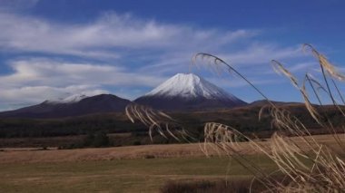 Kar manzara Dağı Ngauruhoe