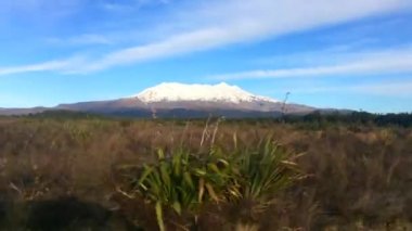 Kar cap Mount Ruapehu Zirvesi