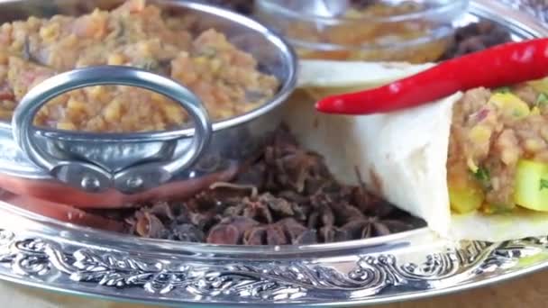 Πιάτο dosa masala — Αρχείο Βίντεο