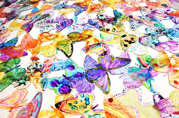 Colourful Butterflies background — Stock Photo, Image