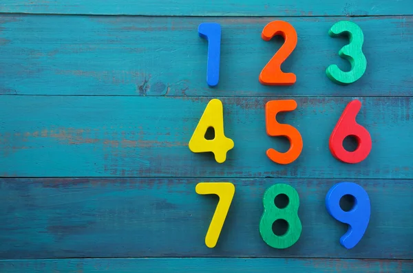 Preschool learn to count numbers in order from one to nine — Stock Photo, Image