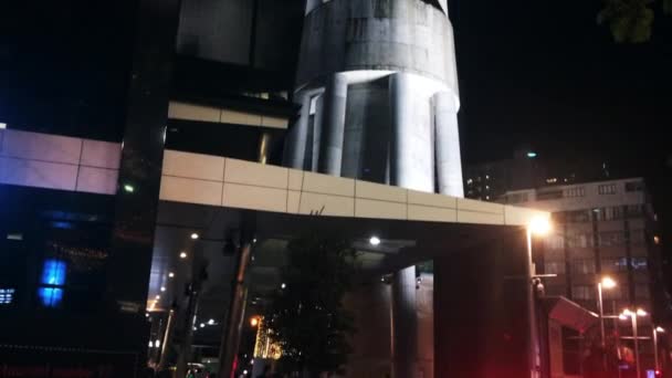 Оклендська вежа вночі — стокове відео