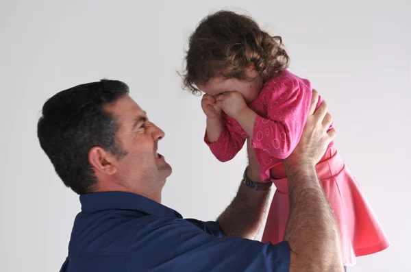 Angry father and daughter — Stock Photo, Image