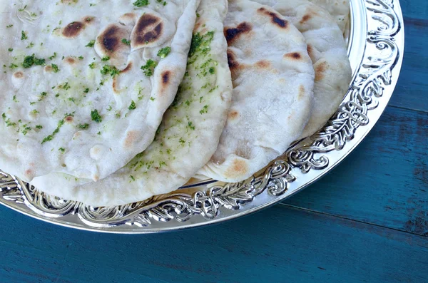 Indian Naan flatbread — Stock Photo, Image