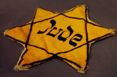 Yellow Jewish badge clipart