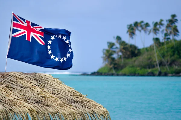 库克群岛-库克群岛军旗的旗帜 — 图库照片