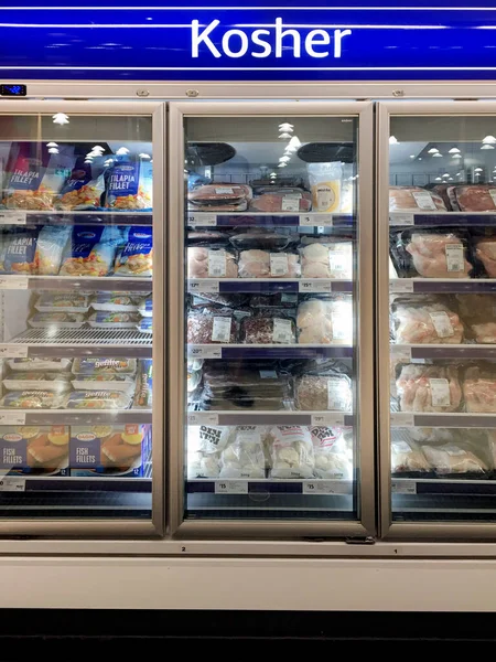 Peth Jan 2021 冰箱中的犹太食品 犹太食品是那些符合犹太饮食法规的食品 主要来源于利未记和申命记 — 图库照片