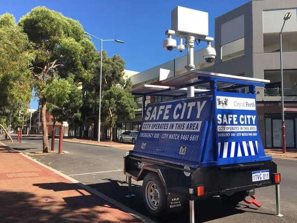 Perth Jan 2021 Φορητή Κάμερα Παρακολούθησης Της Αστυνομίας Παρακολούθηση Μπορεί — Φωτογραφία Αρχείου