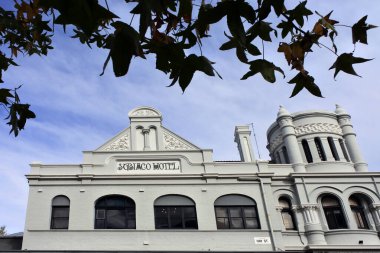 PERTH ,WA - MAY 18 2021:Subiaco Hotel  exterior building. It is an historic hotel dates back to the state's gold rushes era of the 1890s in Subiaco Hotel in Perth, Western Australia. clipart