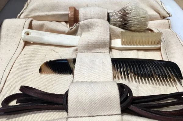 Old Fashioned Personal Male Grooming Set — 图库照片