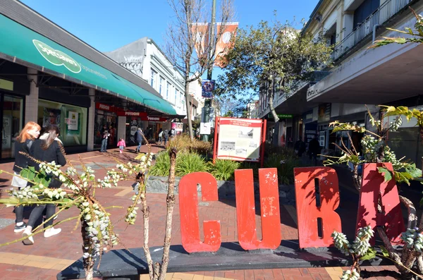 Cuba Street en Wellington Nueva Zelanda — Foto de Stock