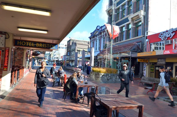 Cuba Street en Wellington Nueva Zelanda — Foto de Stock